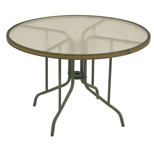 MTG-010 τραπέζι κήπου αλουμινίου ΓΚΡΙ, Φ110xH75  